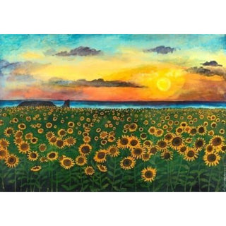 Phossili Sunflowers Greetings Card