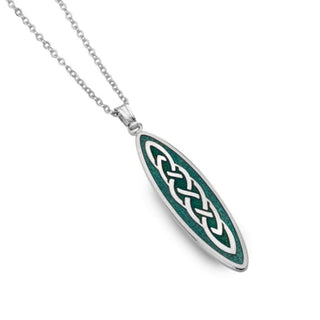 Necklace - Celtic Knot 2 Points Green