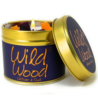 Lily Scented Tin Candle - Wild Wood