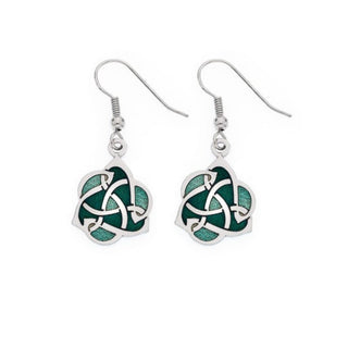 Earrings - Celtic Knox Style Green