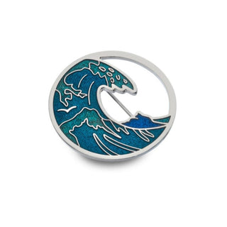 Wave Island Brooch Blue & Turquoise