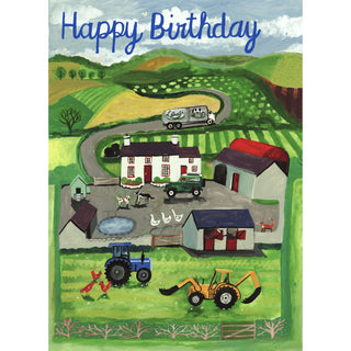 Seasons Collection - Happy Birthday Farm Large Greetings Card