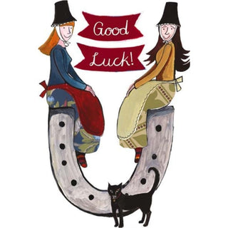 Welsh Lady Good Luck Large Greetings Card