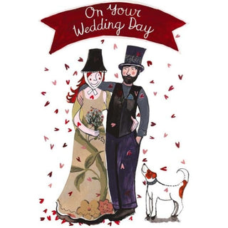 Welsh Lady Wedding Day Large Greetings Card