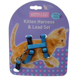 Hemmo & Co Spotty Kitten Harness Lead Set