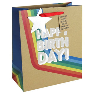 Rainbow Birthday Kraft Gift Bag