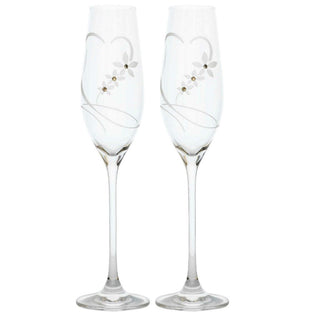 Heart/Flower Set of 2 Flutes