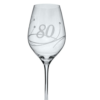 Celebration 80th Wine Glass