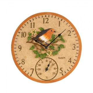 Robin Wall Clock & Thermometer