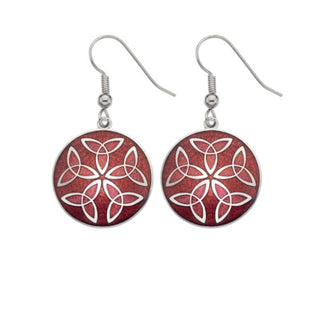 Earrings - Celtic Trinity Knots Red