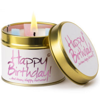 Lily Scented Tin Candle - Happy Birthday