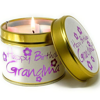 Lily Scented Tin Candle - Happy Birthday Grandma