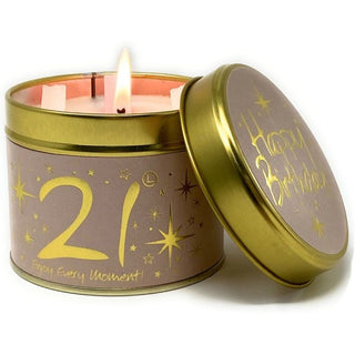 Lily Scented Tin Candle - Happy Birthday