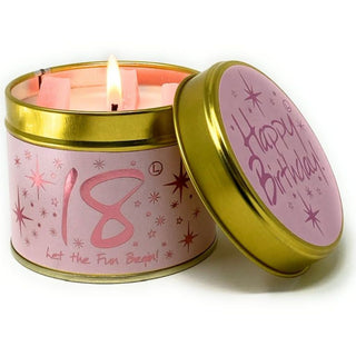 Lily Scented Tin Candle - Happy Birthday