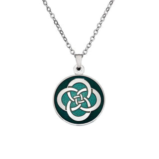 Necklace - Celtic Knot Circles Green