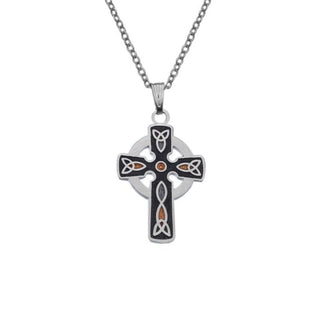 Necklace - Celtic Cross Purple