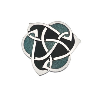 Brooch - Celtic Knox Style Green