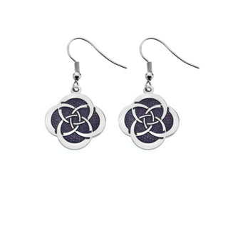 Earrings - Celtic Circles & Slim Knot Purple