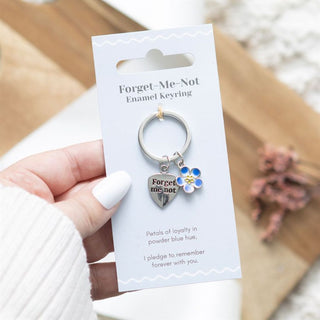 Forget Me Not Flower Keyring