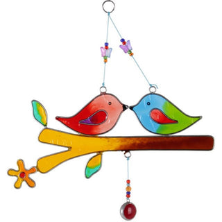 Love Bird On Branch Resin Suncatchers