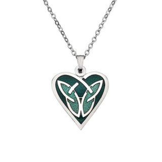 Necklace - Celtic Heart Green