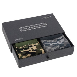 Men's Bamboo Socks Gift Box Camo