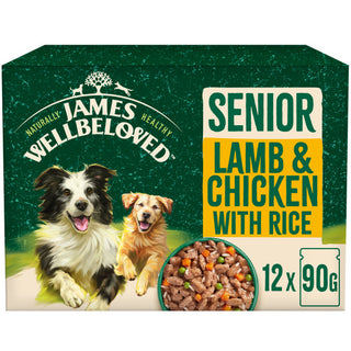 James Wellbeloved Senior Lamb & Chicken in Gravy Pouch