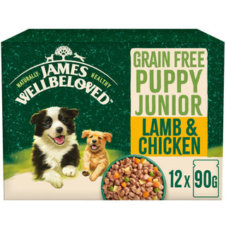 James Wellbeloved Grain Free Puppy Lamb & Chicken in Gravy Pouch