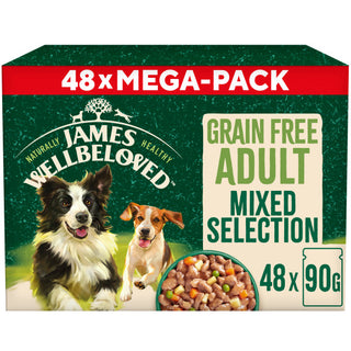 James Wellbeloved Grain Free Adult Mixed Selection in Gravy Pouch