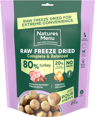 Natures Menu Freeze Dried Food Turkey  80/20