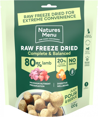 Natures Menu Freeze Dried Food Lamb  80/20