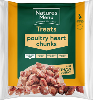 Natures Menu Frozen Raw Chews Chew Poultry Hearts