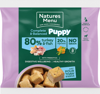 Natures Menu Frozen Nuggets Puppy with Turkey & White Fish