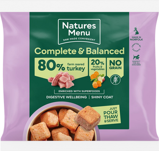 Natures Menu Frozen Nuggets Turkey with Fruit & Vegetables