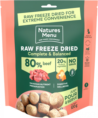 Natures Menu Freeze Dried Food Beef 80/20