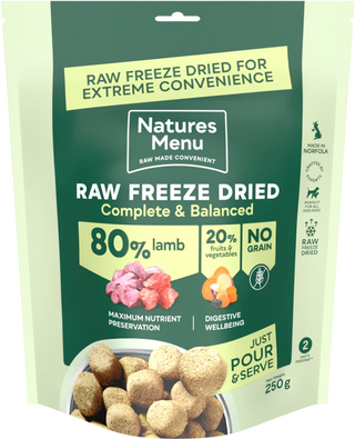 Natures Menu Freeze Dried Food Lamb 80/20