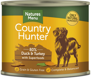 Natures Menu Country Hunter Dog Can Duck Turkey Tin