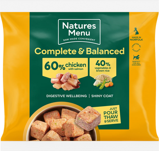 Natures Menu Frozen 60/40 Tripe with Chicken & Salmon Nuggets