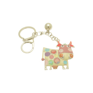 Multicolour Cow Keyring