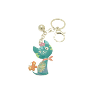 Aqua Cat Keyring