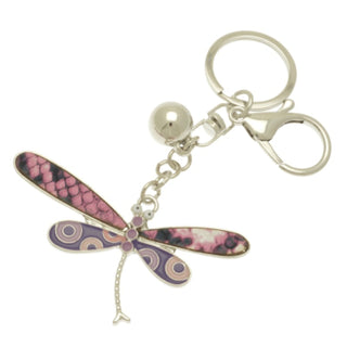 Zany Purple Dragonfly Keyring