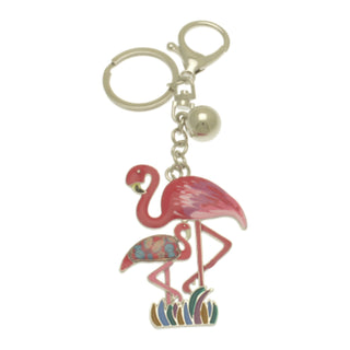 Pink Flamingo Keyring