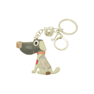 Grey Dog Keyring