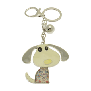 White Dog Keyring