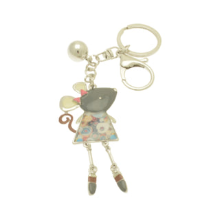 Grey Mouse Keyring