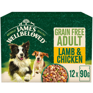 James Wellbeloved Grain Free Adult Lamb and Chicken in Gravy Pouch